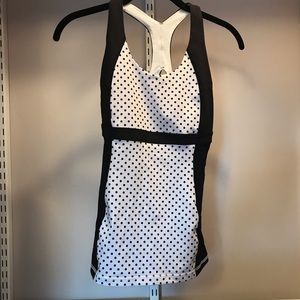 LULUEMON POLKA DOT FAST TRACK WORKOUT TANK